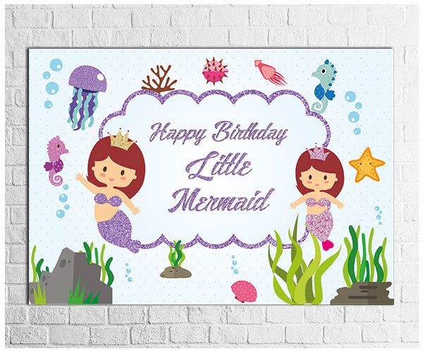 Mermaid Birthday party backdrop design