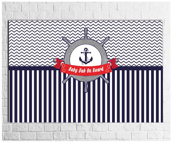 Nautical Party Backdrop  Digital Party Photo Booths